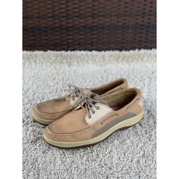 Sperry Billfish 3 Eye Boat Shoe Tan Brown Leather Casual Slip On 0799023 Mens 13 - Picture 2 of 10
